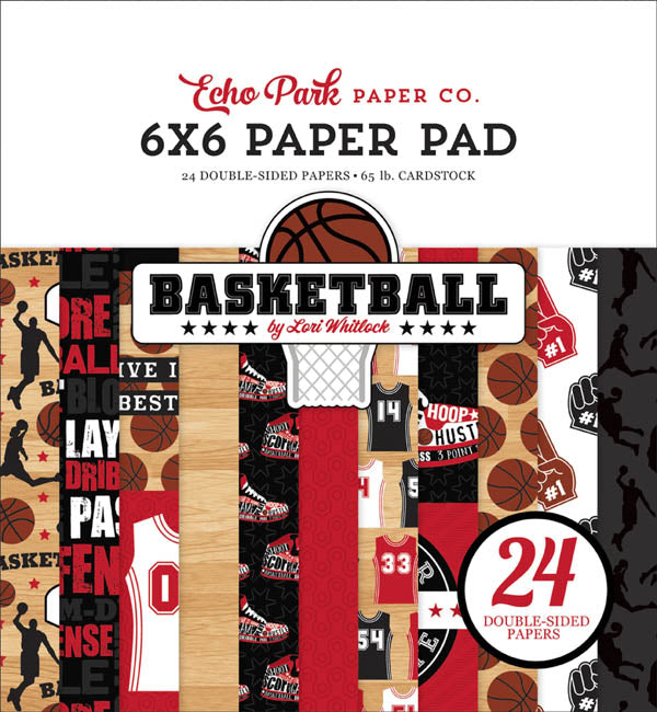 Basketball 6x6 Paper Pad - Echo Park image 0