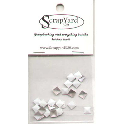 Small White Square Metal Embellishments - Scrap Yard 329 image 0