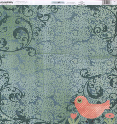 Boho Bird Flocked Paper/Boho Boy Collection - Creative Imaginations image 0