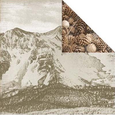 Mountains Double-Sided Paper/Great Outdoors Collection - Creative Imaginations image 0