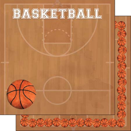 Basketball Watercolor Paper - Scrapbook Customs image 0