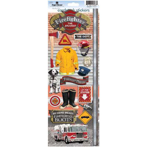 Fireman Cardstock Sticker - Paper House image 0