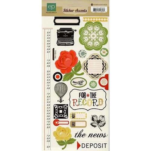 For the Record Cardstock Stickers - Echo Park image 0