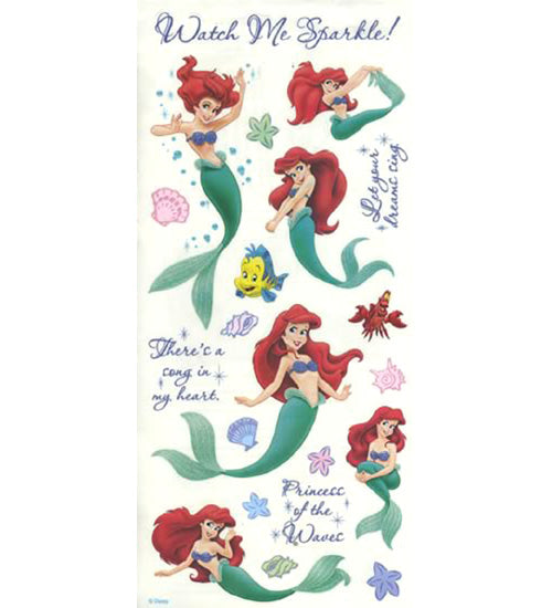Little Mermaid Glitter Sticker, SandyLion image 0