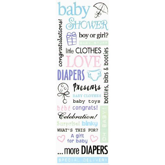 Baby Shower Words Sticker, SandyLion image 0