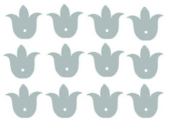 Silver Tulip Eyelets Metal Accents - Carolees Creation image 0