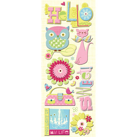 Hello Cutie Self Adhesive Chipboard Sticker/  Brenda Walton  - K &amp; Company image 0