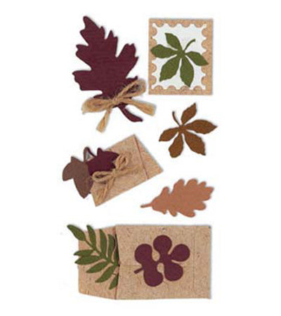 Leaves on Stationary 3-D Essentials Sticker, Sandylion image 0
