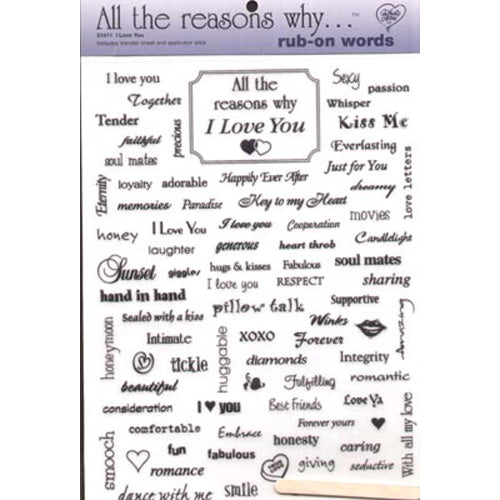 All the Reasons Why I Love You Rub-On Words - What's New Ltd. image 0