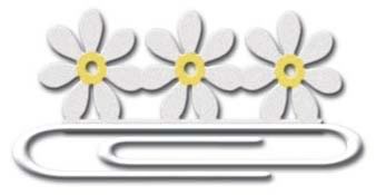 Three Daisies Jumbo Paper Clip - Carolees Creation image 0