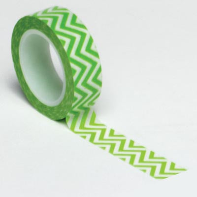Green Chevron 2 Trendy/Washi Tape - Queen & Co image 0