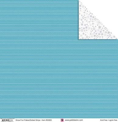 Snow Fun Flakes/Dotted Stripes Paper - Pebbles Inc. image 0