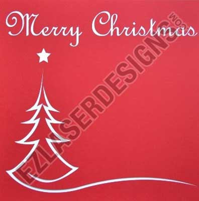 Merry Christmas 2 Piece 12x12 Overlay / EZ Laser Designs image 0