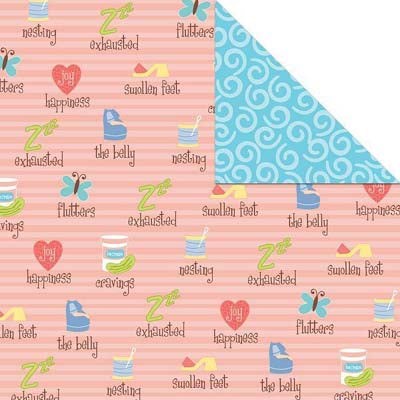 Exhausted Double-Sided Paper/I'm Pregnant Collection - Creative Imaginations image 0