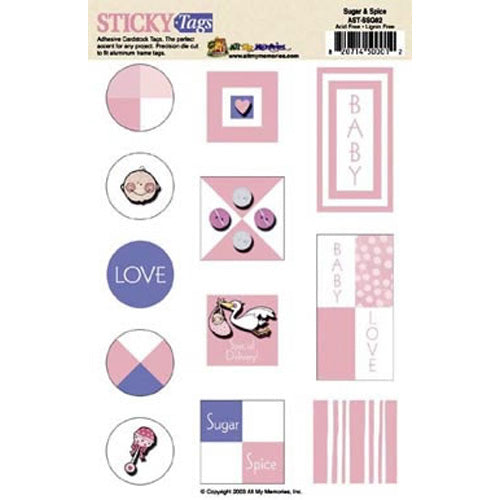 Sugar & Spice Sticky Tags, All My Memories image 0