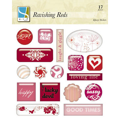 Ravishing Red Epoxy Stickers - G.C.D. Studios image 0