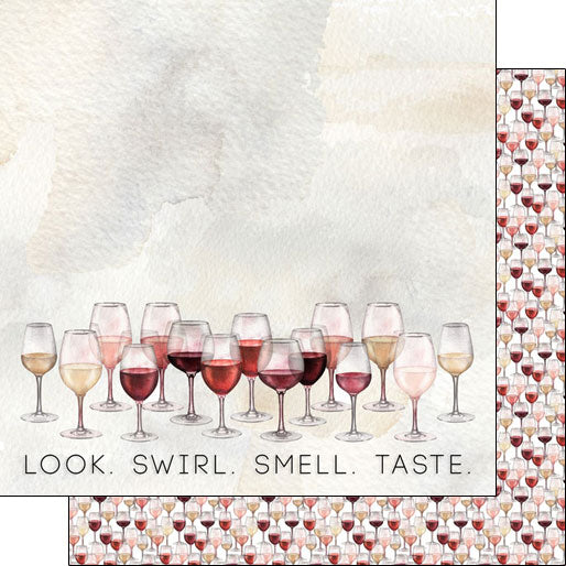 Wine Glasses Paper - Scrapbook Customs image 0