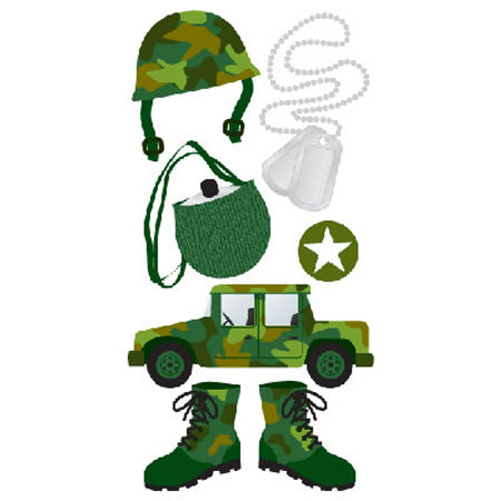 Military 3-D Essentials Sticker, SandyLion image 0
