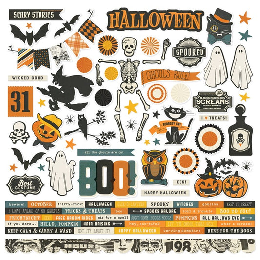 Vintage Scary Stories Cardstock Stickers - Simple Stories image 0