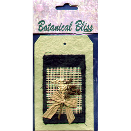 Botanical Bliss Green Tag with Flowers - Dolphin Enterprises image 0