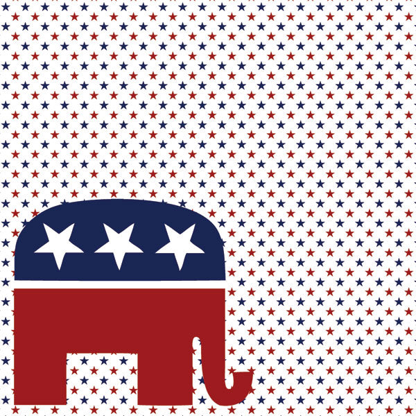 Republican Elephant Star Background Paper image 0