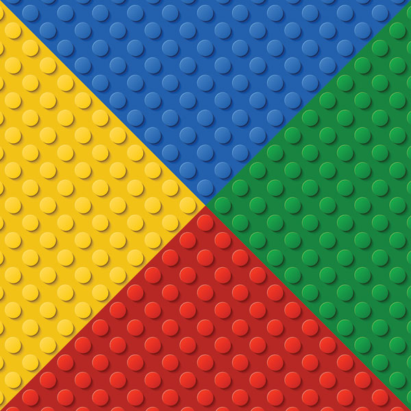 Multi-Color Building Blocks Paper - Scrapbook Customs image 1