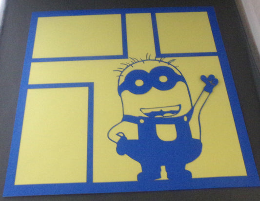 Minion 1 Laser-Cut 2pc Overlay Blue image 0