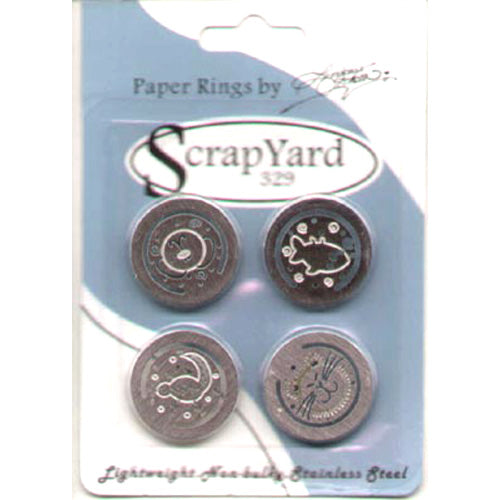 Pets Paper Rings Lightweight Metal Embellishments (4 pack) / Scrap Yard 329 image 0