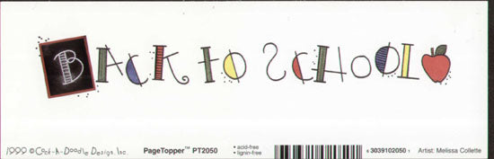 Back to School 2 Topper / Cock A Doodle image 0