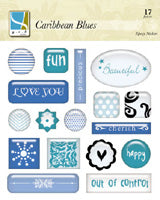 Caribbean Blues Epoxy Stickers - GCD Studios image 1