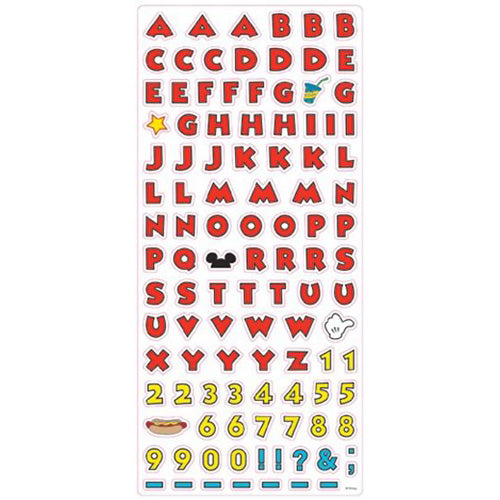 MickeyTheme Park Alphabet Sticker, SandyLion image 0