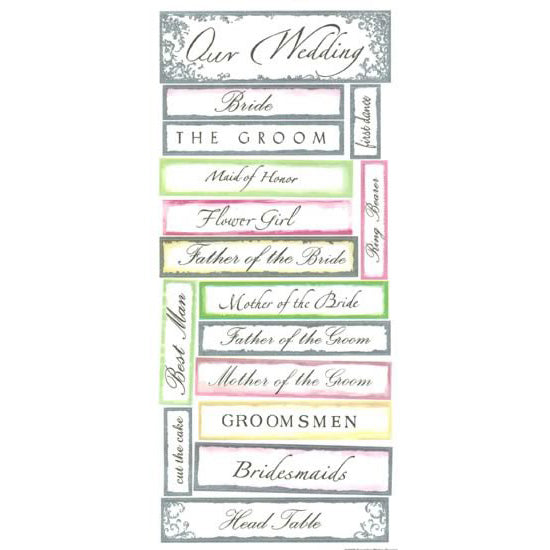 Wedding Words Sticker, SandyLion image 0