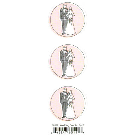 Duplicates Wedding Couples (Set 1) Sticker - Pebbles Inc. image 0