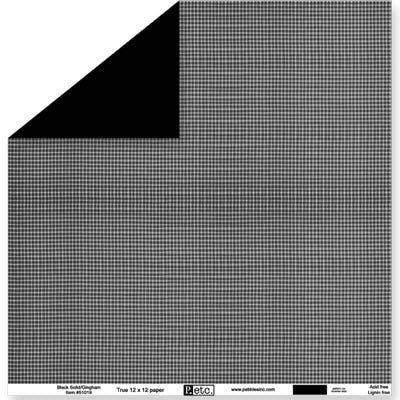 Black Solid/Gingham Paper - Pebbles Inc. image 0