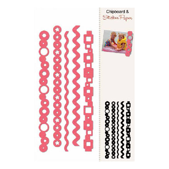 Basic Borders/Red Chipboard & Sticker Kit - Carolees Creations image 0