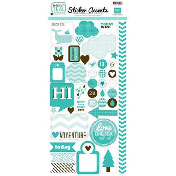 Totally Teal Sticker Accents - Echo Park image 0