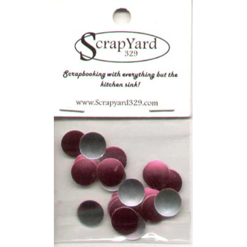 Fushia Metal Circles Embellishments (Large) / Scrap Yard 329 image 0