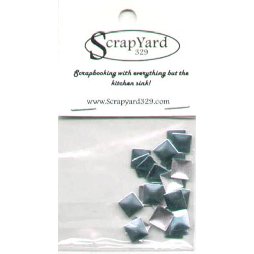 Large Turquoise Square Metal Embellishments - Scrap Yard 329 image 0
