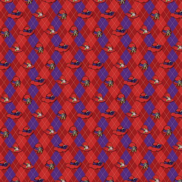 Red Hat Argyle Small Paper - Scrapbook Customs image 0