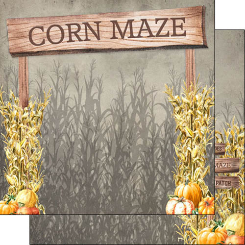 Corn Maze Sign Paper - Scrapbook Customs image 0