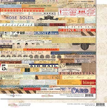 Yours Truly/Ephemera Double-Sided Paper - Glitz image 0