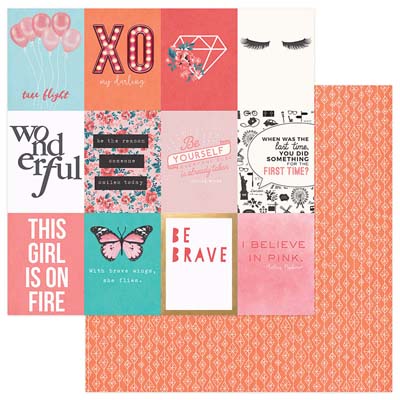Be Yourself 3x4 Cards Double-Sided Paper/Like a Girl Collection - PhotoPlay image 0