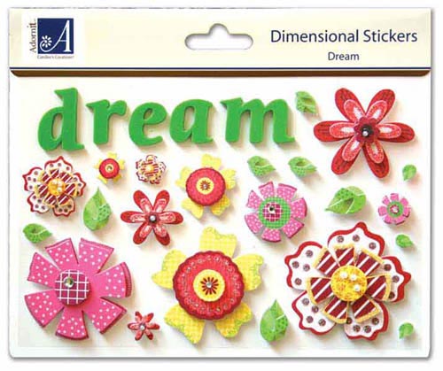 Dream. 3-D Raised Stickers - Carolees Creation/Adornit image 0