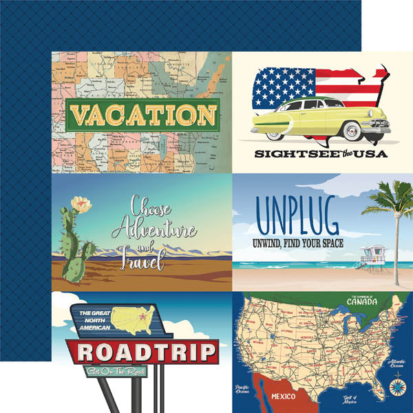 Road Trip 6x4 Journaling Cards Paper - Carta Bella image 0