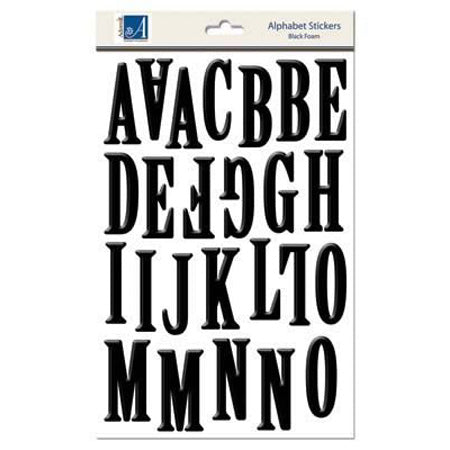 Black Foam Uppercase Alphabet & Number - Carolees Creation image 0