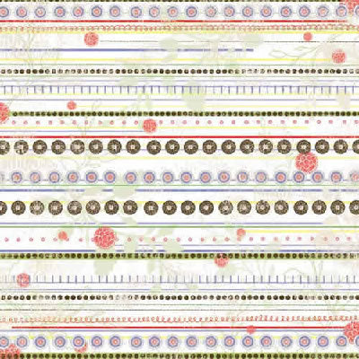 Dotted Flower Stripes Paper - Carolees Creations/Adornit image 0