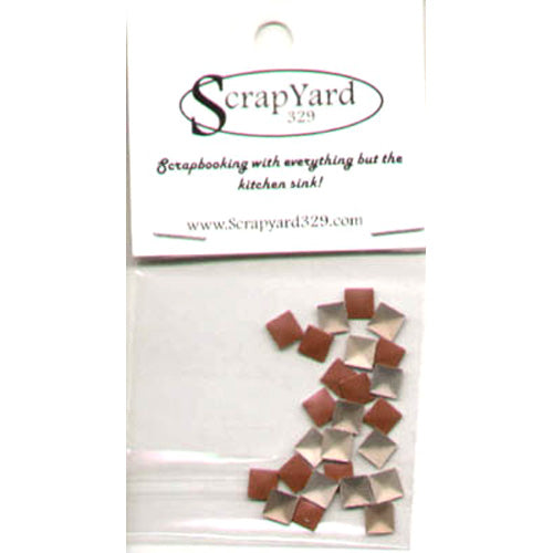 Small Orange Square Metal Embellishments - Scrap Yard 329 image 0