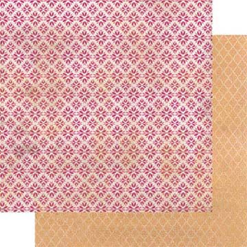 My Mind's Eye/Indie Chic Saffron - Create Lattice Double-Sided Paper image 0