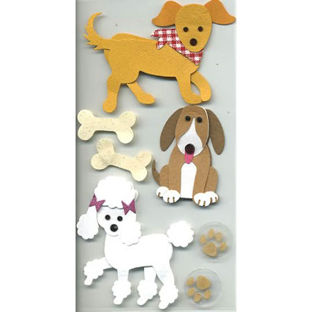 Dog 3-D Essential Stickers, SandyLion image 0