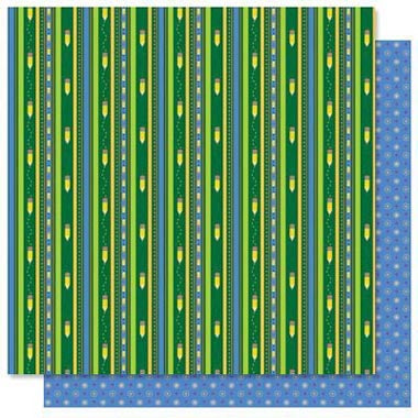 Doodle Stripe Double-Sided Cardstock Paper with Glitter Accents - Best Creation Inc image 0